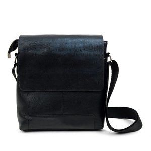 Women's Synthetis Leather Black Crossbody Messenger Bag, By Westend